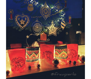 ADVENTSKALENDER 9. Dezember - Stickserie ITH - Lichtbeutel Winter Portraits